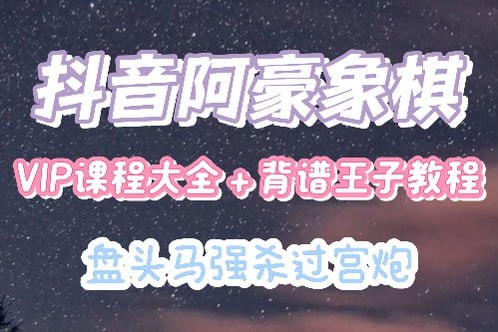 抖音阿豪象棋VIP课程大全及背谱王子教程插图 抖音阿豪象棋VIP课程大全及背谱王子教程