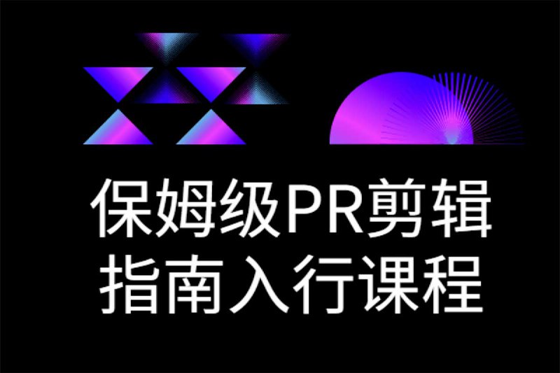 【保姆级PR剪辑指南入行课程】插图 【保姆级PR剪辑指南入行课程】