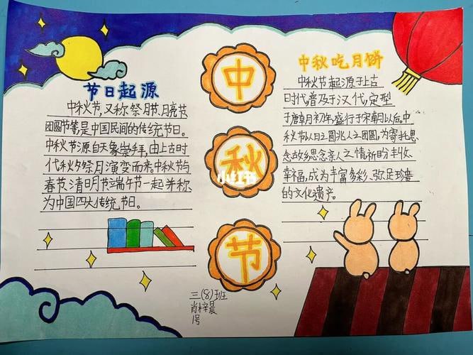 中秋节手抄报+文案插图 中秋节手抄报+文案