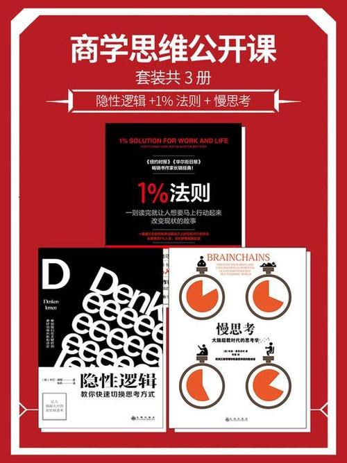 《商学思维公开课套装共3册》:隐性逻辑+1%法则+慢思考插图 《商学思维公开课套装共3册》:隐性逻辑+1%法则+慢思考