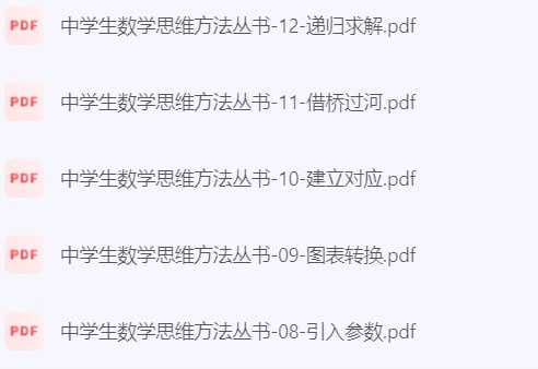 中学生数学思维方法丛书(12册)插图 中学生数学思维方法丛书(12册)