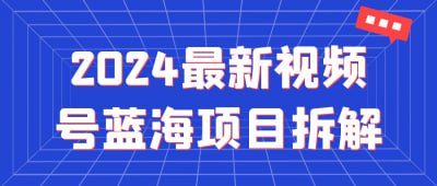 2024最新视频号蓝海项目拆解插图 2024最新视频号蓝海项目拆解