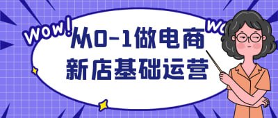 从0-1做电商新店基础运营插图 从0-1做电商新店基础运营