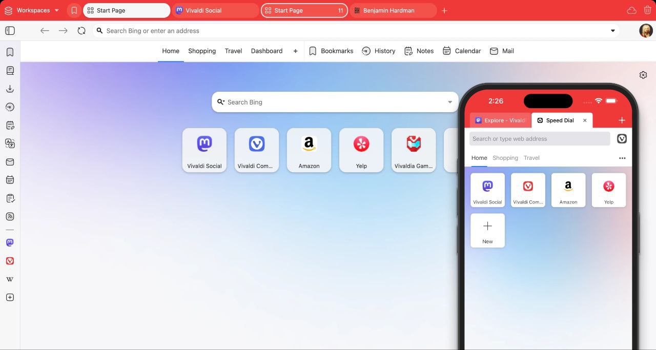 Vivaldi浏览器插图 Vivaldi浏览器