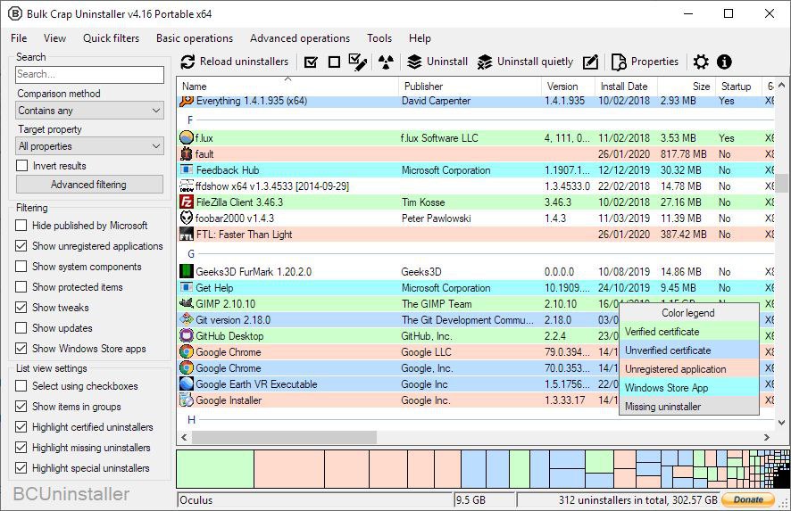 Bulk Crap Uninstaller – 批量程序卸载程序插图 Bulk Crap Uninstaller - 批量程序卸载程序