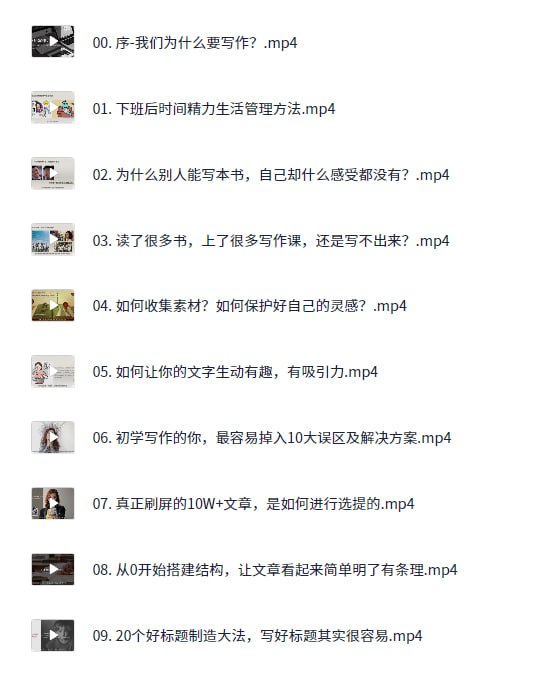 《如何利用下班时间写作》mp4插图 《如何利用下班时间写作》mp4