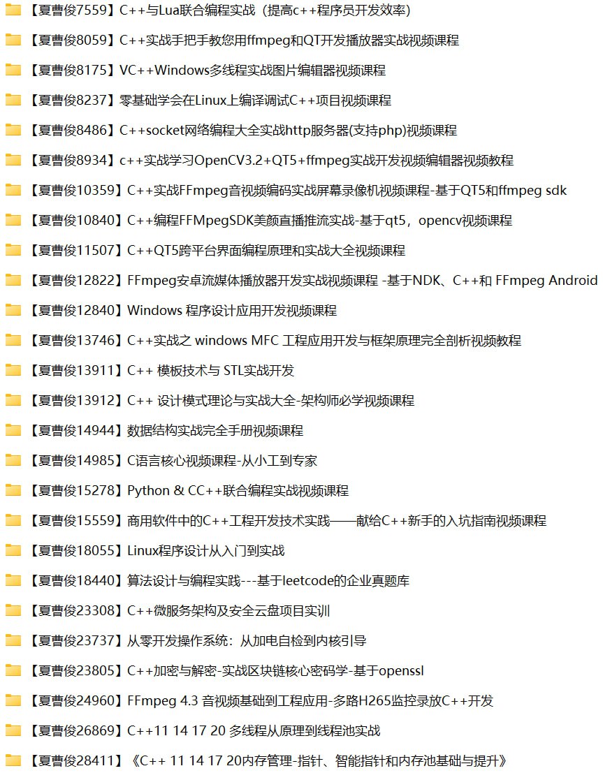 夏曹俊26套C++相关课程资源合集插图 夏曹俊26套C++相关课程资源合集