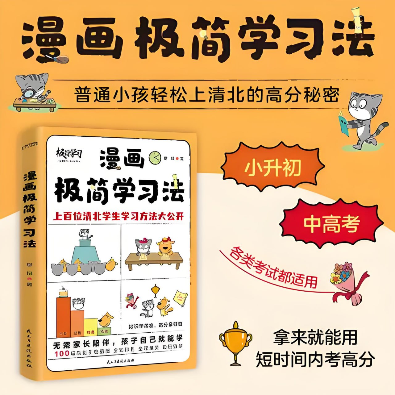 《漫画极简学习法》普通小孩轻松上清北的高分秘密插图 《漫画极简学习法》普通小孩轻松上清北的高分秘密
