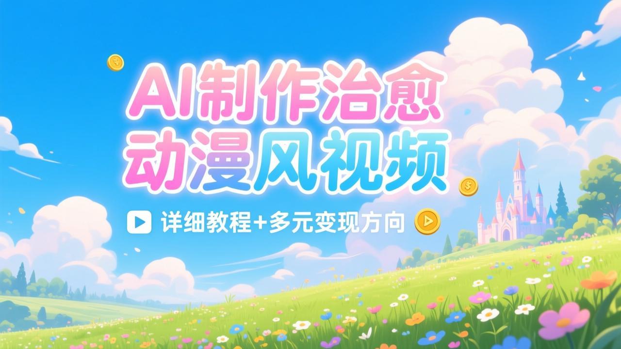 AI制作治愈动漫风视频,详细教程+多元变现方向插图 AI制作治愈动漫风视频,详细教程+多元变现方向