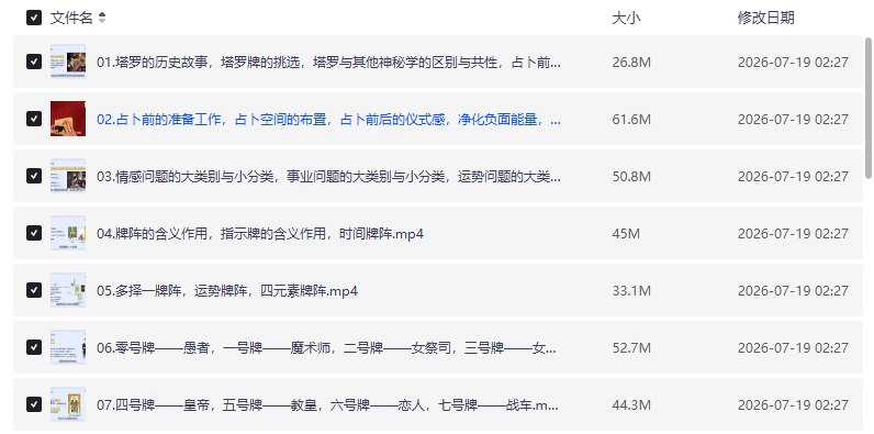 泽芝老师塔罗牌系统课程,从入门到专业占卜师养成【学习资料】插图 泽芝老师塔罗牌系统课程,从入门到专业占卜师养成【学习资料】