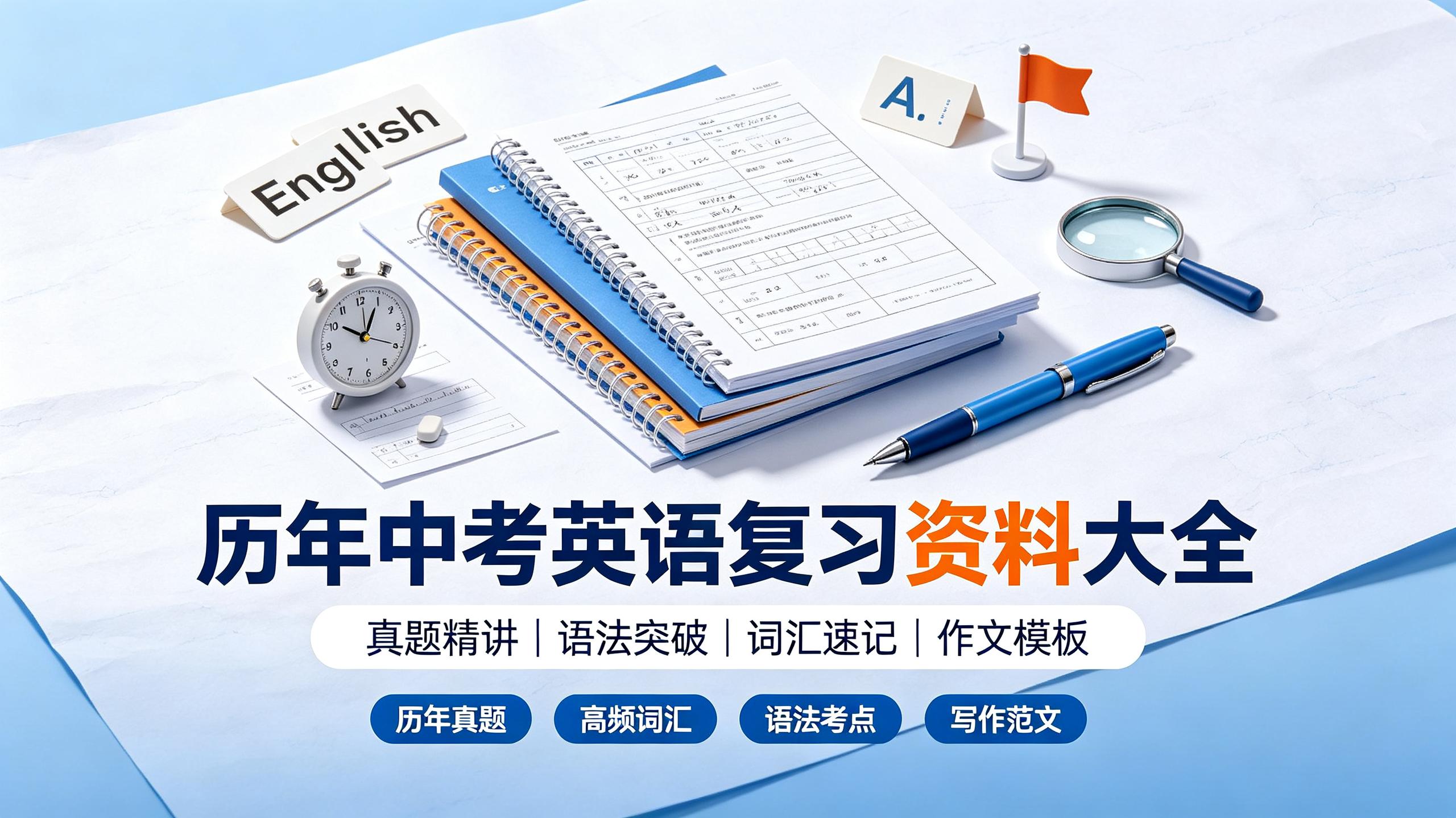 历年中考英语复习资料大全｜真题汇编｜高分必备